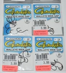 Packs Gamakatsu Walleye Pickerel Wide Gap Hook Size 8 Per # 202409. Fixed Price $14.95.