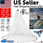 6/8/10/12/16FT Fishing Cast Net Bait Easy Throw Hand Strong Nylon Mesh Usa. Fixed Price $24.89.