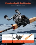 Vevor IM7 Carbon Fiber Baitcasting Combo 6.5-FOOT Medium Rod & Reel. Fixed Price $81.99.