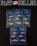 5-PACK Marathon Hand Tied Drum Rig Beak Style Fishing 8/0 (5 Hooks Total). Fixed Price $15.96.
