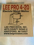 Lee 90947 Precision 20 Lb Pro Casting Pot Metal Melter (insured Shipping). Fixed Price $94.91.