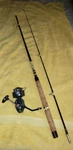 Vintage Garcia Mitchell 510 Spinning Reel W/ Matching Rod 6.6. Fixed Price $275.00.