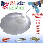 New 6/8/10/12/16FT Nylon Fishing Hand Cast Net Bait Shrimp Easy Throw 1/2'' Mesh. Fixed Price $25.59.