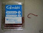 Gamakatsu Octopus Red Fishing Hooks Pk Size 2/0 Stock #02312-100. Fixed Price $43.99.