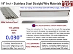 100 Stainless Steel Lure Shafts .030" X 14" Straight Wire Form Spinnerbait Rig. Fixed Price $29.99.