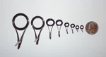New Set Of 8 Fuji Lvog Silver Aluminum Oxide Fishing Rod Spinning Guides (30-6). Fixed Price $13.00.