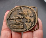 Zebco 40TH Anniversary Bassfishing Reels Belt Buckle. Fixed Price $15.99.