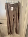 J. Jill Light Brown Organic Pull On Pants Size Med Pleated Wide Leg Pure. Fixed Price $33.00.