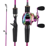 Sougayilang 2-PIECE Baitcaster Combo, Carbon Fiber Fishing Rod And Reel. Fixed Price $66.02.