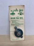 Vintage/new! Slater's Fishing Nylon Pole Reel Made Usa Jigs. Fixed Price $38.00.