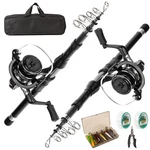 Jomogu Fishing Rod Reel Combo - 2PCS 6.89FT Telescopic Poles. Fixed Price $95.15.