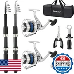 Ololyap 6.9FT Fishing Pole Combo Set 2-PIECE Telescopic Rod Reel Pliers Lip Grip. Fixed Price $80.51.