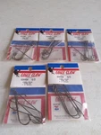 30 Eagle Claw 6044BA-6/0 Carlisle Ring Eye Bronze Hooks, Nib. Fixed Price $10.00.