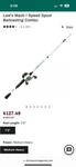 Lews 7:5:1 Mach Smash Baitcast Combo Reel (MHS1SH72MH). Fixed Price $160.00.