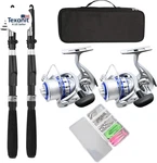 Fishing Pole Combo SET,2.1M/6.89FT 2PCS Collapsible Rods Spinning Reels Lur. Fixed Price $85.57.
