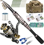 Fishing Rod And Reel Combos 125-PIECES Telescopic Spinning Pole Gear Equipm. Fixed Price $115.99.