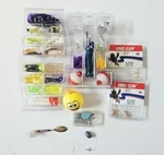 Lot - Zebco Fishing Lure Kits Worden's Rooster Tail Sponge Bobber Hooks. Fixed Price $16.00.