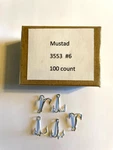 100 Pcs #6 Mustad 3553 Nickel Plated Treble Fishing Hooks. Fixed Price $25.99.