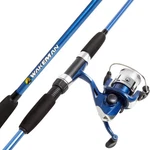 Wakeman Fiberglass Fishing Rod And Spinning Reel Combo Blue 5'5". Fixed Price $30.38.