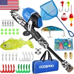 Kids Fishing Pole Pink, Portable Telescopic Rod And Reel Combo Kit - Wit. Fixed Price $47.66.