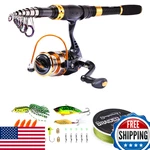 Sougayilang Fishing Rod Reel Combos Carbon Fiber Telescopic Pole Spinning. Fixed Price $47.95.