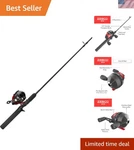 Zebco 404 Spincast Reel & 6FT Medium Fishing Rod Combo Right-handed, Black/red. Fixed Price $61.19.
