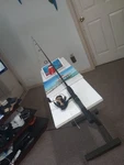 Spinning Fishing Rod Zebco Annhilator 7' Med 6-14LB And Reel 13 Code Clx. Fixed Price $52.00.