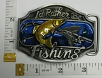 I'd Rather Fishing Belt Buckle Fisherman Pole Rod SN996. Fixed Price $9.95.