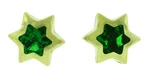 14K Solid Yellow Gold Star Shape Screw Back 8 Mm Green Cz Stud Earrings .6. Fixed Price $126.39.