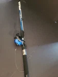 Shakespeare Tiger TGRBLUSC66-2MH 6'6" 2-PIECE Spincast Combo Fishing Rod Blue. Fixed Price $40.00.