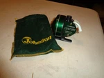 Vintage Johnson Century Model 100B Spin Cast Fishing Reel With Bag, Usa. Fixed Price $30.00.