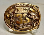 Nos Vintage 1988 Zebco Fishing Rods & Reels 33RD Anniversary - Brass Belt Buckle. Fixed Price $11.99.