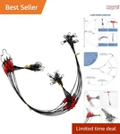 Saltwater Fishing Leaders Stainless Steel Wire Rigs With Swivels Snap 12PCS. Fixed Price $19.98.