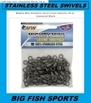 Afw Mighty-mini Stainless Steel Crane Swivels 50 Pack Sizes 1,3,5,7,10,12,14,1/0. Fixed Price $13.99.