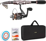 Plusinno Fishing Rod And Reel Combos Carbon Fiber Telescopic With.... Fixed Price $40.00.