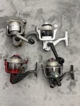 Lot Of 4 Spinning Reels Daiwa Quantum Abu Garcia Samurai Octane Optix 30 Ike. Fixed Price $44.99.