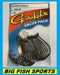 Gamakatsu #208 Octopus Circle 25 Hooks Value Pack New! Pick Your Size!. Fixed Price $15.49.