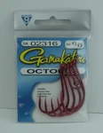 Gamakatsu 02316 Size 6/0 Red Octopus Hook Needle Point Ringed Eye 6CT. Fixed Price $7.10.