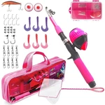 PLAY22 Kids Fishing Pole - 40 Pc Rod And Green,pink,red. Fixed Price $50.05.