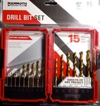 Mammoth Precision Tools 15 Pc Premium Drill Bit + Case Titanium New & Sealed. Fixed Price $24.97.