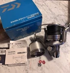 Fishing Reel And Lures. Daiwa Emblem Pro 6000A. Saltwater Surf Caster. Fixed Price $160.00.