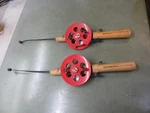 2 Vintage Teho Normark Thrumming Jigging Ice Fishing Reel Rod Made Finland. Fixed Price $27.99.