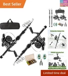 Fishing Rod Reel Combo - 2PCS 6.89FT Telescopic Poles Spinning R.... Fixed Price $104.42.