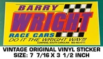 Barry Wright Race Cars - Vintage Original Vinyl Decal Sticker Racing. Fixed Price $9.47.