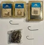 Mustad Worm Hook #33637 4/0 & 5/0 With Steel 1/0 - 269 Pcs.. Fixed Price $13.00.