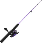 Zebco Dock Demon Spinning Reel Or Spincast And Fishing Rod 10, Purple. Fixed Price $42.01.