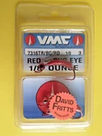 Vmc Bug Eye Hooks -1/8 Oz -size 1/0 -7316TR/BG/RD -red- Per Pack. Fixed Price $5.05.