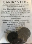 Okuma Salt Striker 65B, 80B, Ssbf Carbontex Washers. Fixed Price $21.45.