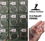 9 Heavy Hookers Hand Tied Sea Fishing Pulley Pennel Rigs - Mixed Sizes. Fixed Price $25.51.