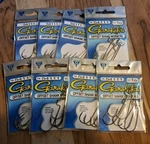Gamakatsu 54111 Size 1/0 Offset Shank Worm Rb Fishing Hooks Qty 6 X 8 Packs. Fixed Price $30.00.